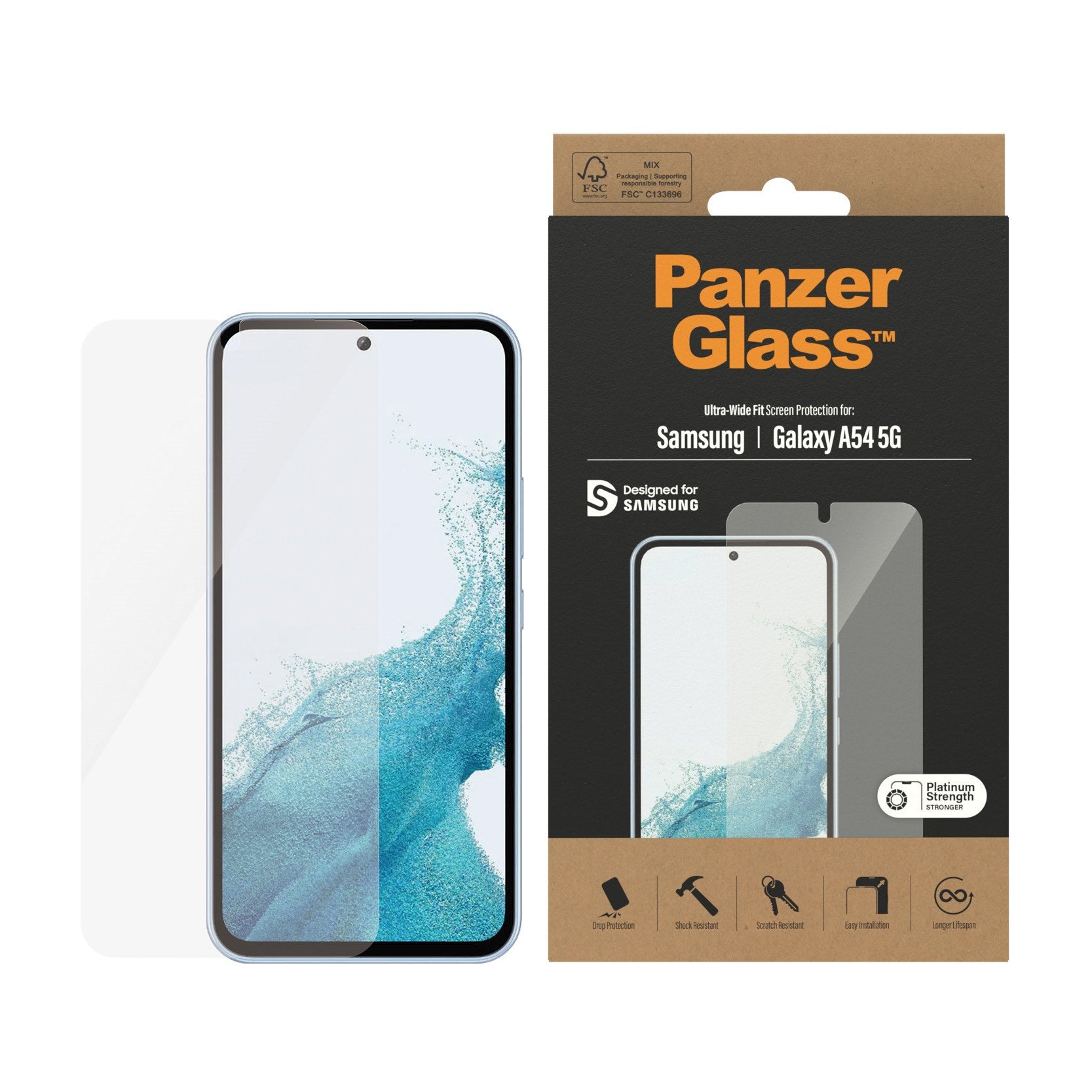 PanzerGlass® Screen Protector Samsung Galaxy A54 5G | Ultra-Wide Fit